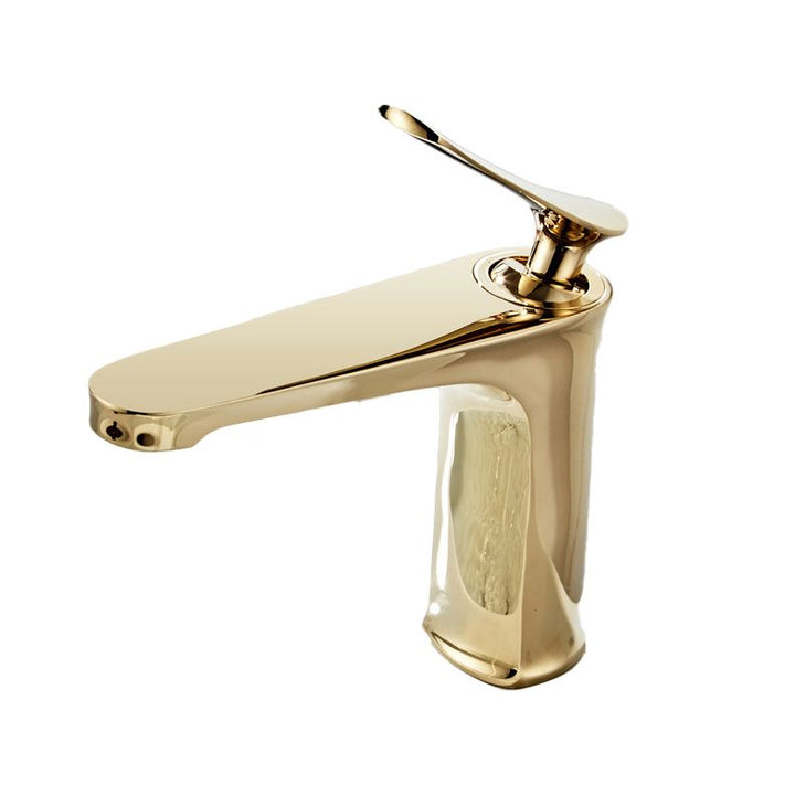 Luxus 1-Hand Waschbecken Badezimmer Wasserhahn Runder Messing Waschbecken Wasserhahn mit Wasser schlauch