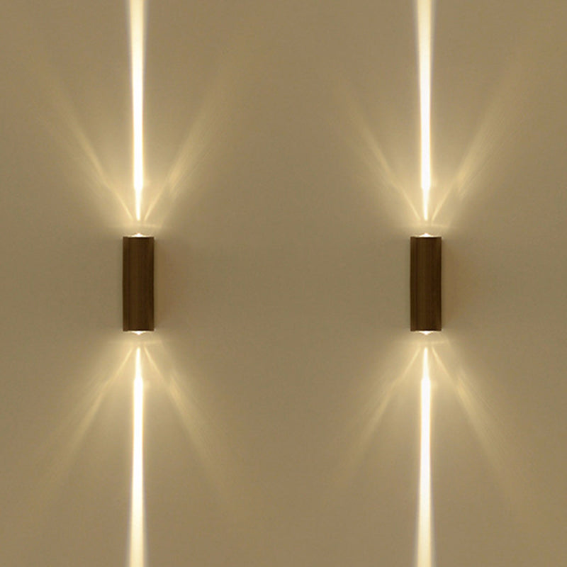 Metallic Rechteckige Wand Sconce Licht Einfacher Stil 2 Lichter Schwarze Ausführung Wandlampe in Warm/Weißem Licht für Hotel | Karnz
