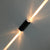 Metallic Rechteckige Wand Sconce Licht Einfacher Stil 2 Lichter Schwarze Ausführung Wandlampe in Warm/Weißem Licht für Hotel | Karnz