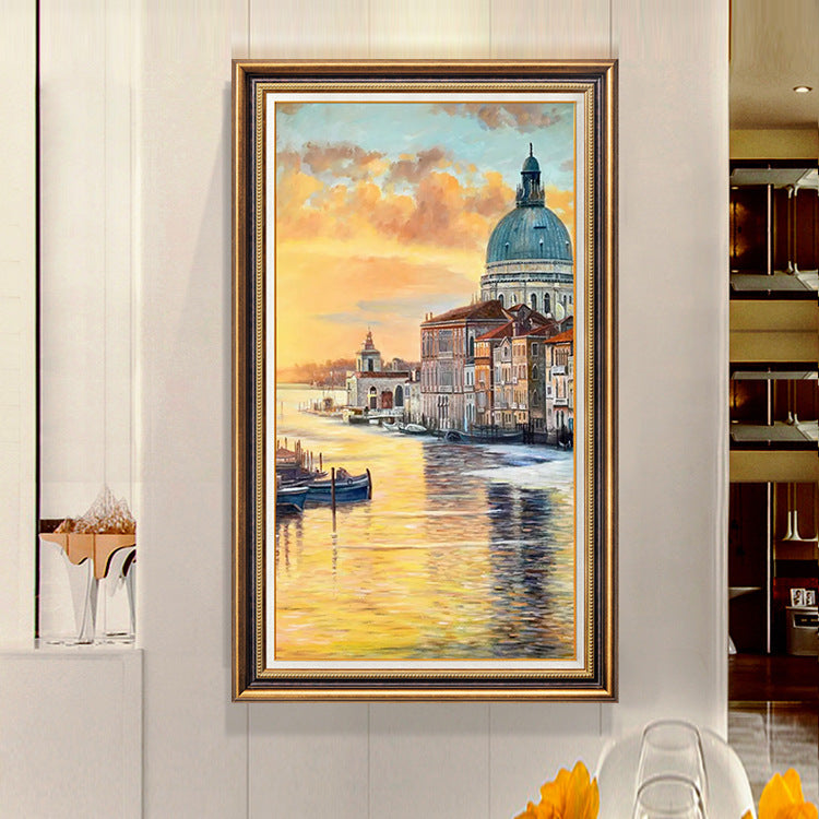 Elegante Schwan Landschaft Gerahmtes Kunstwerk