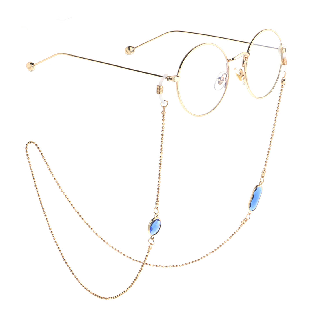 Elegante Blaue Stein Halskette Karnz