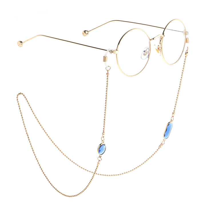 Elegante Blaue Stein Halskette Karnz