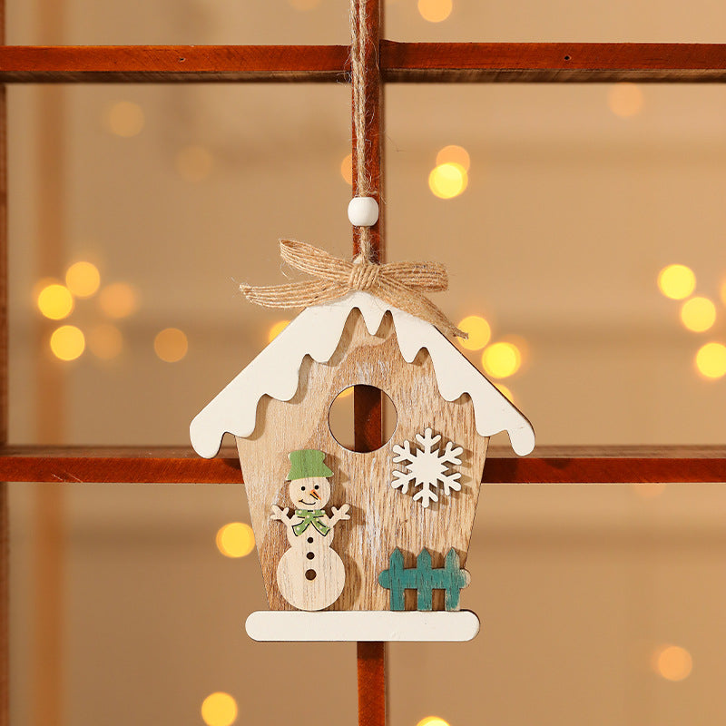 Dekorative Holz Weihnachtshaus Ornament Karnz
