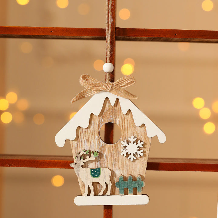 Dekorative Holz Weihnachtshaus Ornament Karnz