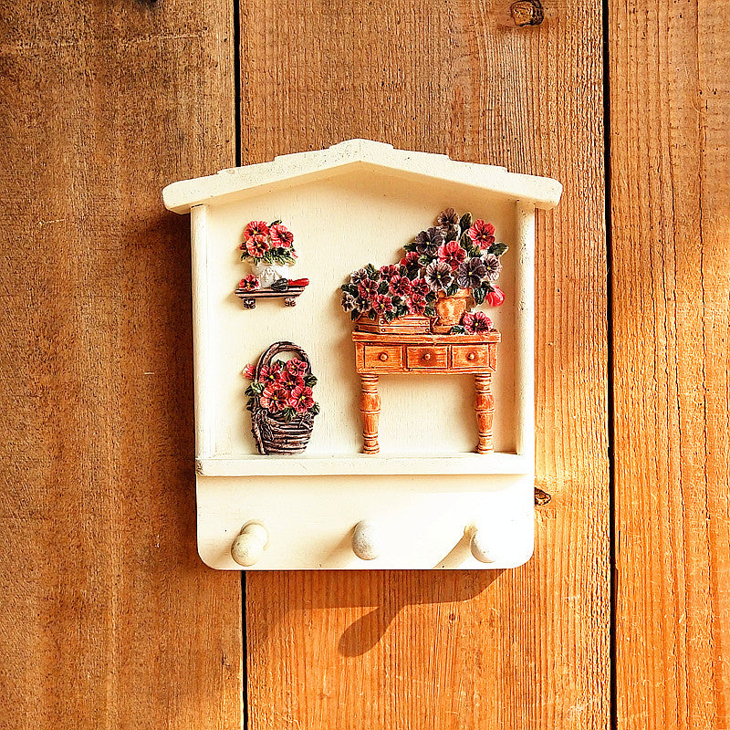 Dekorativer Wandhaken mit Blumenmuster