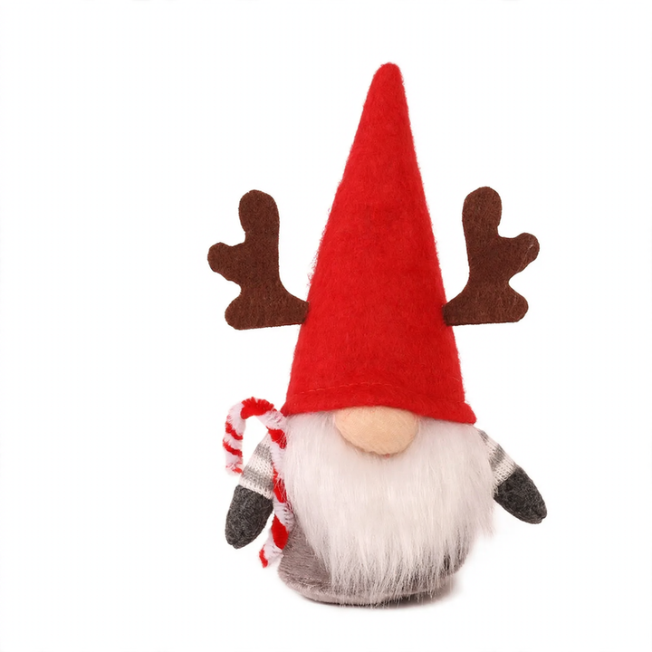 Weihnachts-Wichtelfigur mit Stern und Geweih, 18x7 cm