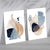 Aquarellformen in Blau und Beige, 2er-Set Kunstdrucke