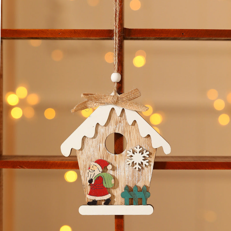 Dekorative Holz Weihnachtshaus Ornament Karnz