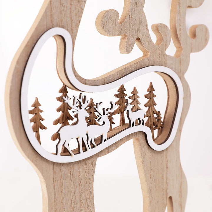 Holz Rentier Figur Dekoration