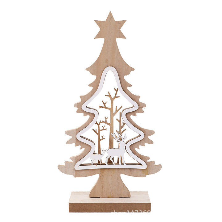 Dekorative Holz-Weihnachtsbaumdekoration