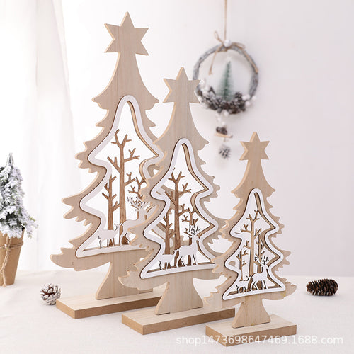 Dekorative Holz-Weihnachtsbaumdekoration