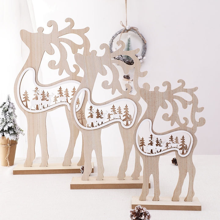 Holz Rentier Figur Dekoration
