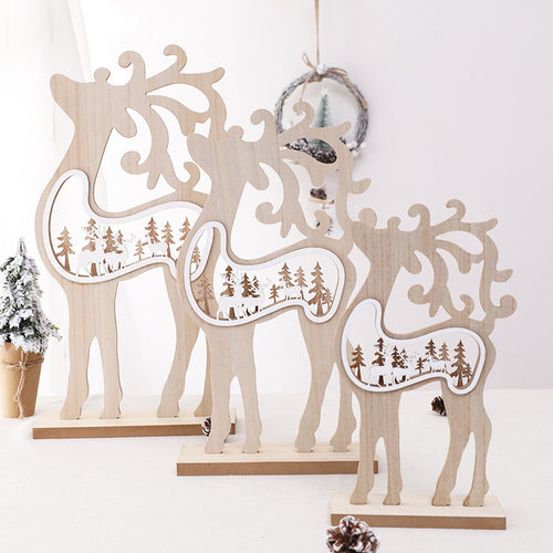 Holz Rentier Figur Dekoration