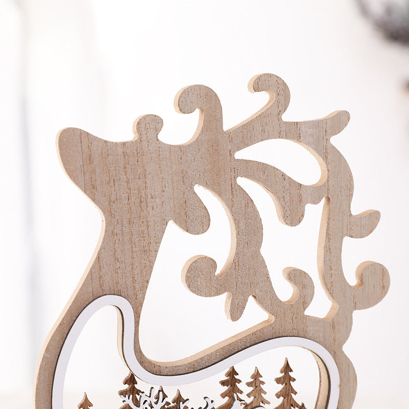 Holz Rentier Figur Dekoration