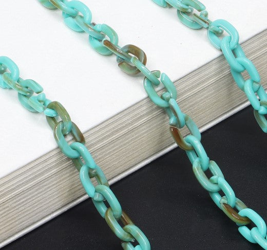 Chunky Harz Brillen Kette Karnz