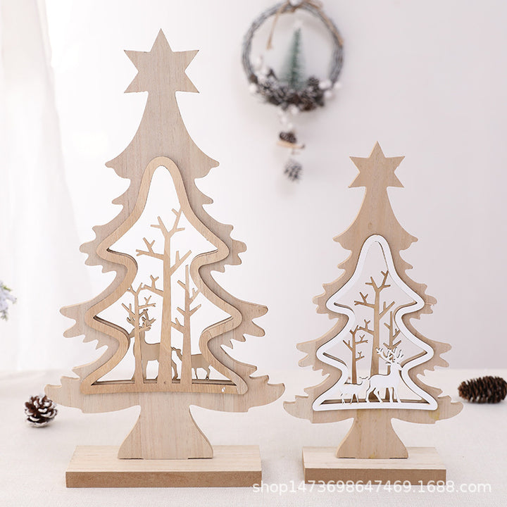 Dekorative Holz-Weihnachtsbaumdekoration