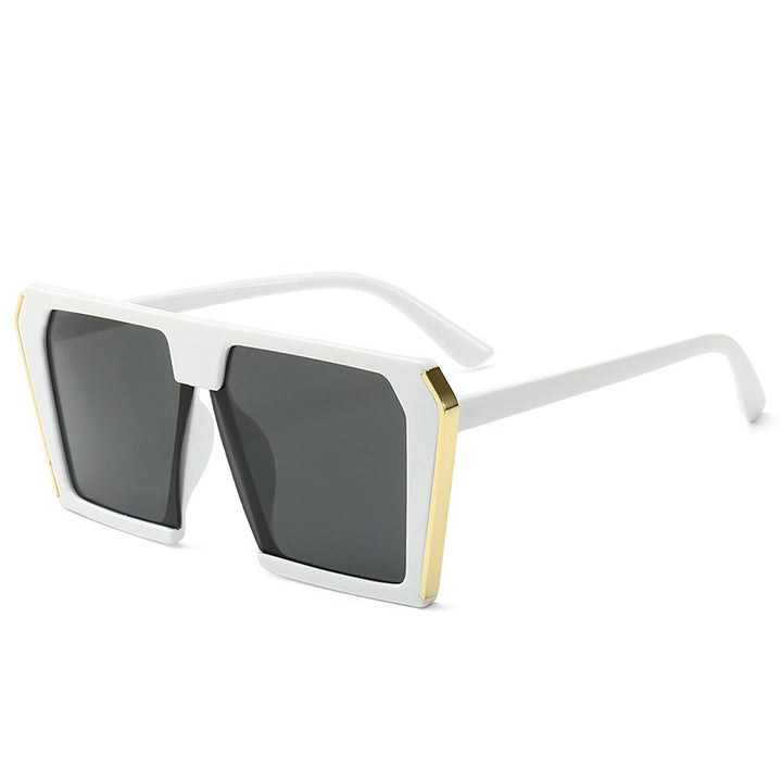 Damen stilvolle geometrische Sonnenbrille im kantigen Design Karnz