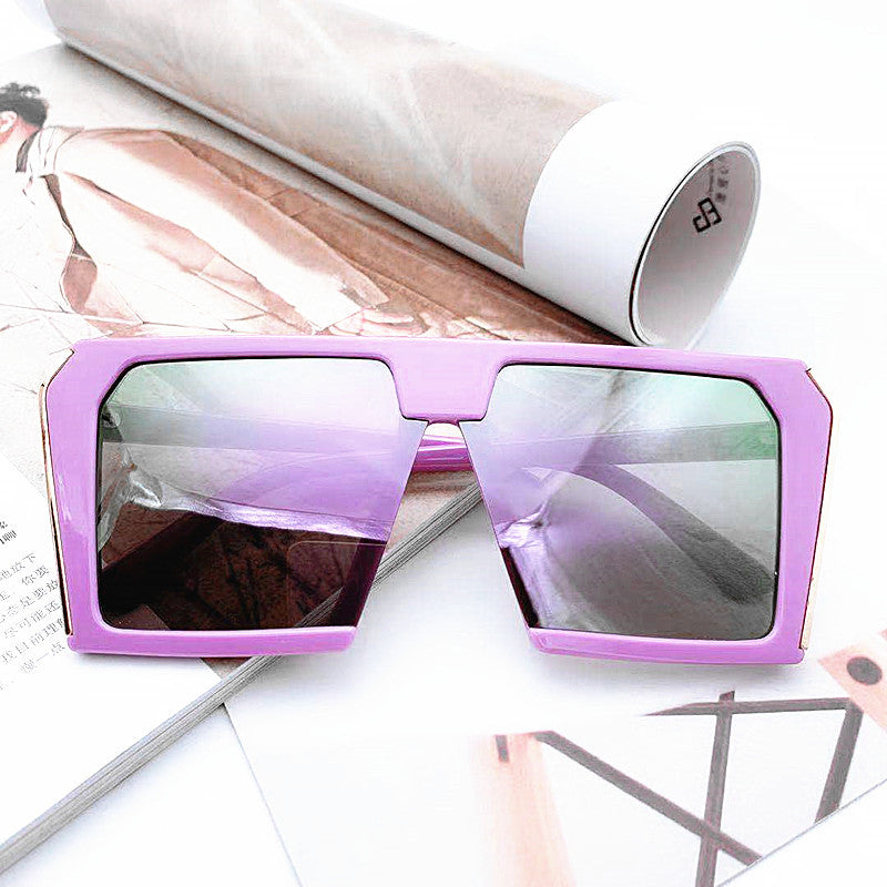 Damen stilvolle geometrische Sonnenbrille im kantigen Design Karnz