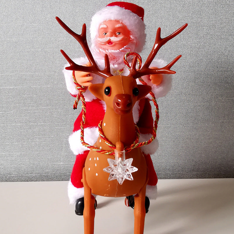 Dekorative Weihnachtsmann mit Rentier