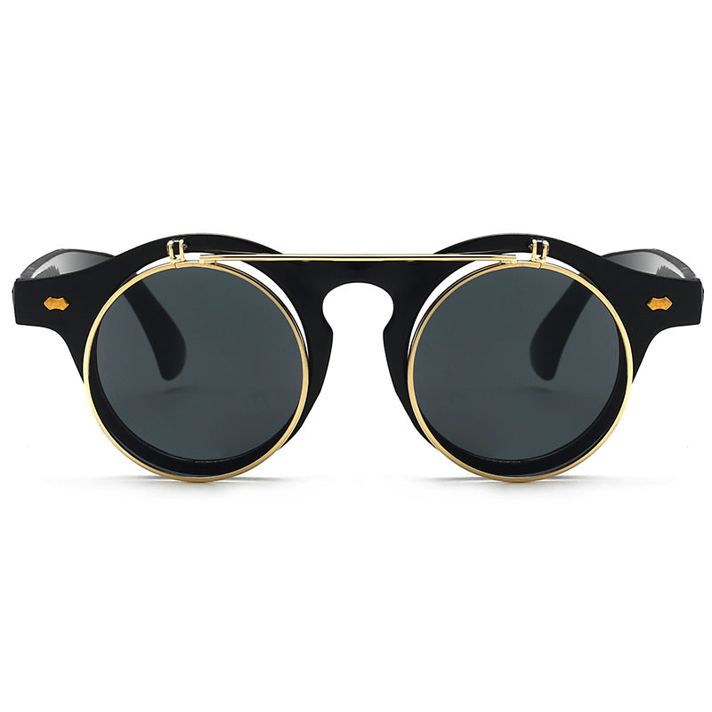 Damen elegante Sonnenbrille mit doppeltem Rahmen Karnz
