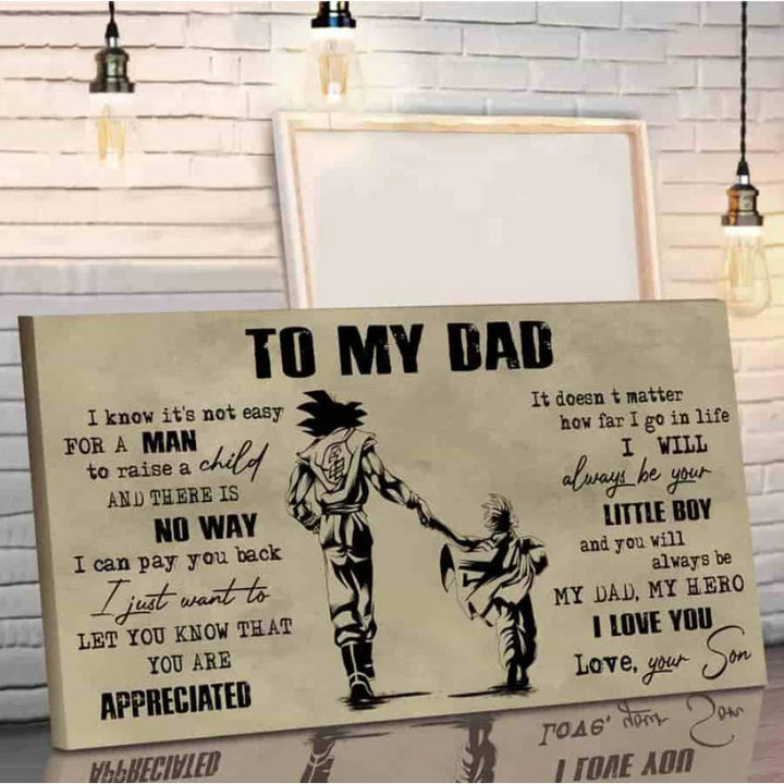 Personalisierter Vater-Sohn-Leinwanddruck