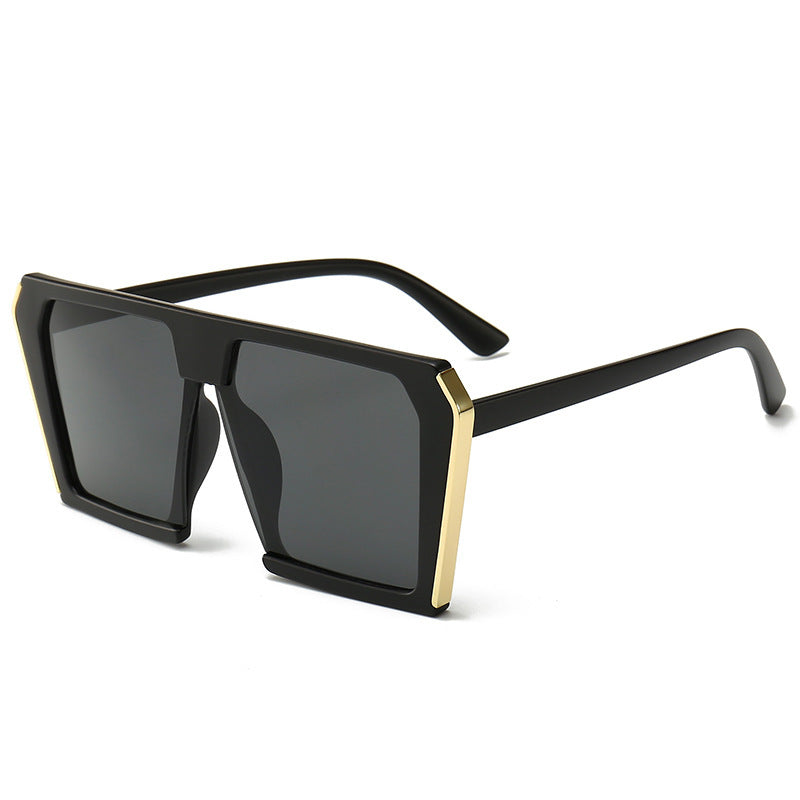 Damen stilvolle geometrische Sonnenbrille im kantigen Design Karnz