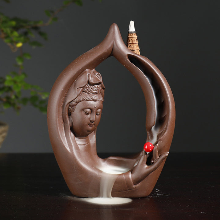 Künstlerische Lotus-Handgeste Räuchergefäß