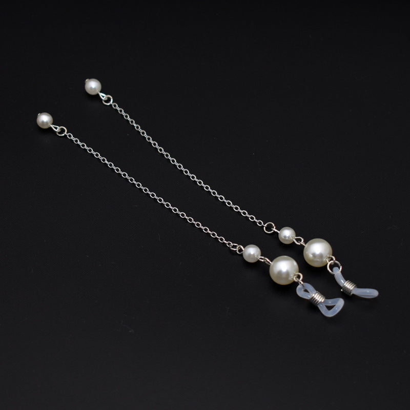Elegante Lange Perlenkette Brillenhalter Karnz