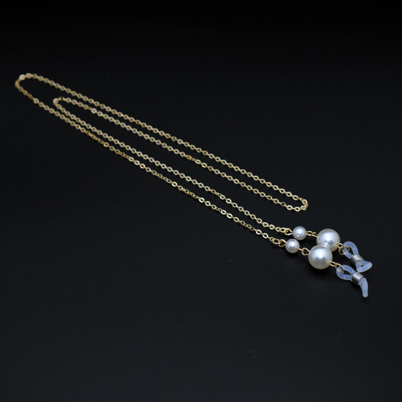Elegante Lange Perlenkette Brillenhalter Karnz