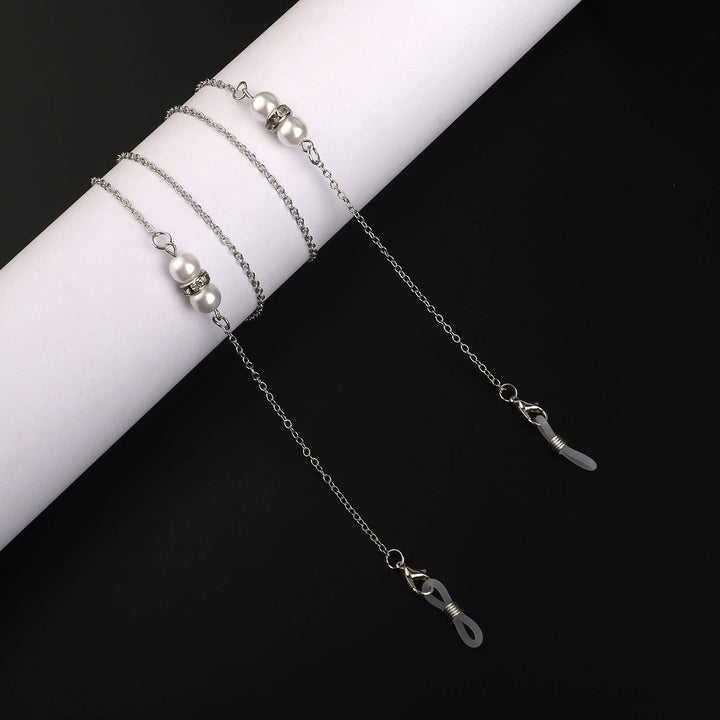 Elegante, mit Perlen veredelte Brillen-Kette Karnz