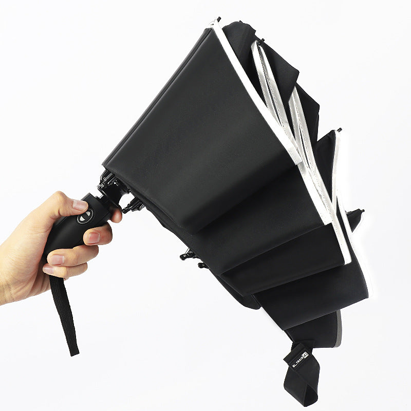Damen automatischer Regenschirm mit reflektierender Sicherheitstechnologie Karnz