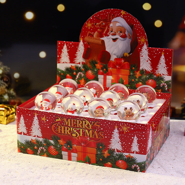 Mini-Weihnachts-Schneekugel mit Licht