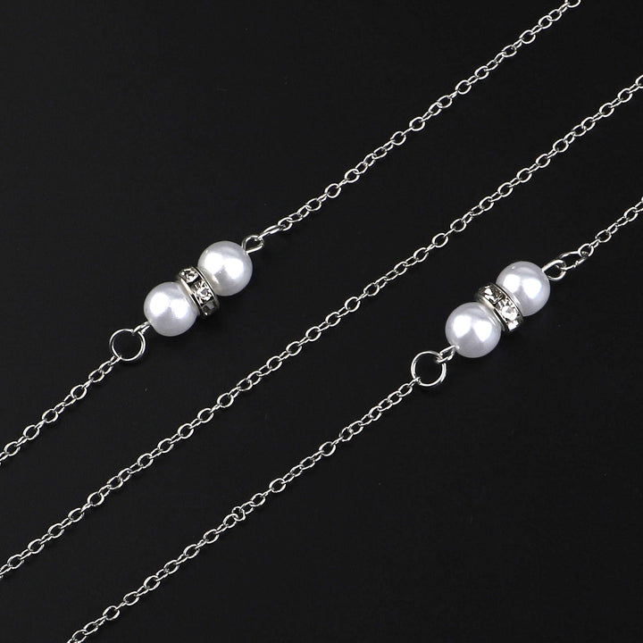Elegante, mit Perlen veredelte Brillen-Kette Karnz