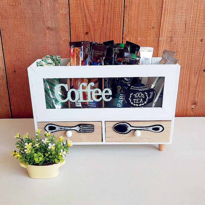 Rustikale Kaffee- und Tee-Speicher-Organizer