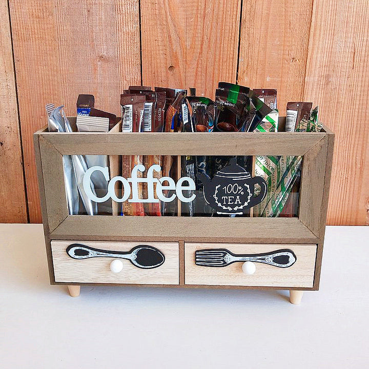 Rustikale Kaffee- und Tee-Speicher-Organizer