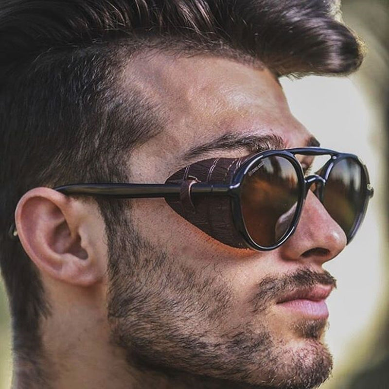 Damen trendige Fashion-Sonnenbrille mit innovativem  Rahmenbrett Karnz