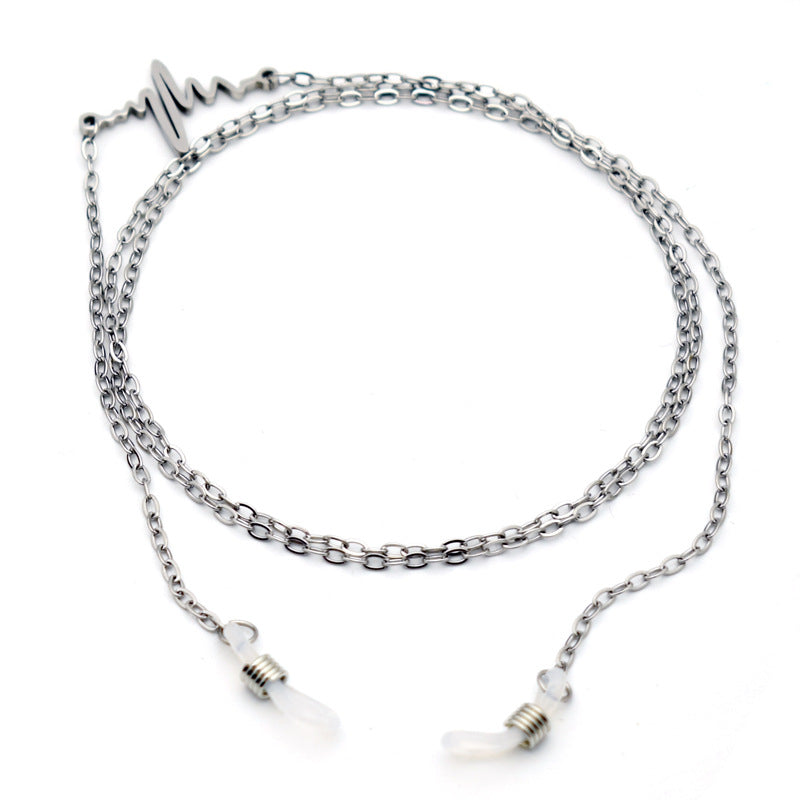 Trendy Herzschlag Design Brillen Kette Karnz