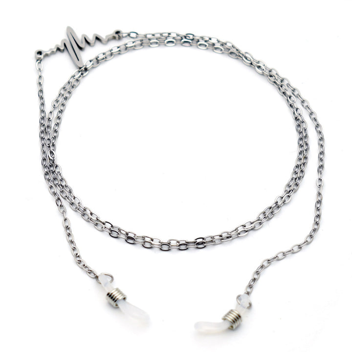 Trendy Herzschlag Design Brillen Kette Karnz