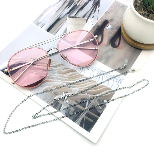 Trendy Herzschlag Design Brillen Kette Karnz