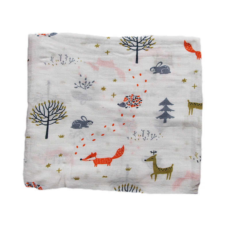 Baumwoll-Musselin Babydecke mit Herzmuster Karnz
