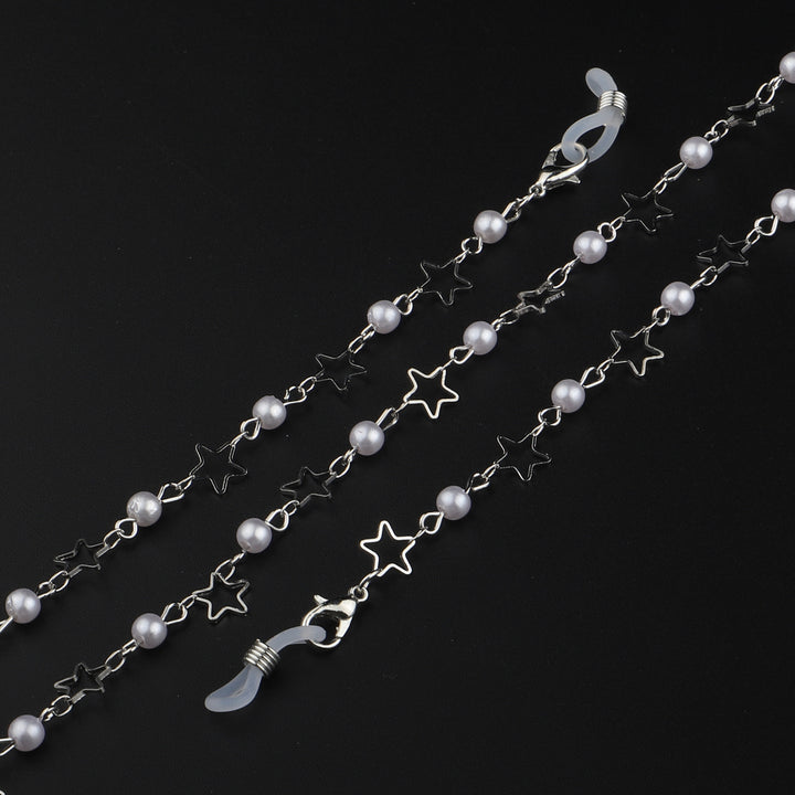 Perlen- und Metall-Brillenhalter-Kette Karnz