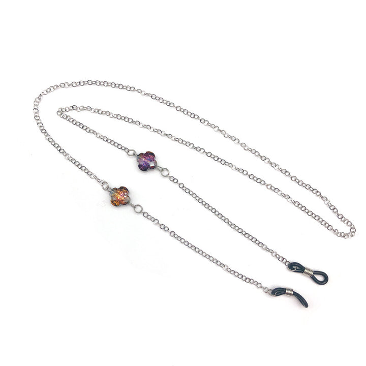 Elegante Brillenkette mit Akzent aus Edelsteinen Karnz