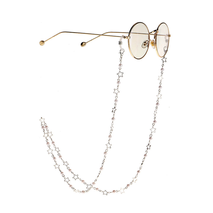 Perlen- und Metall-Brillenhalter-Kette Karnz