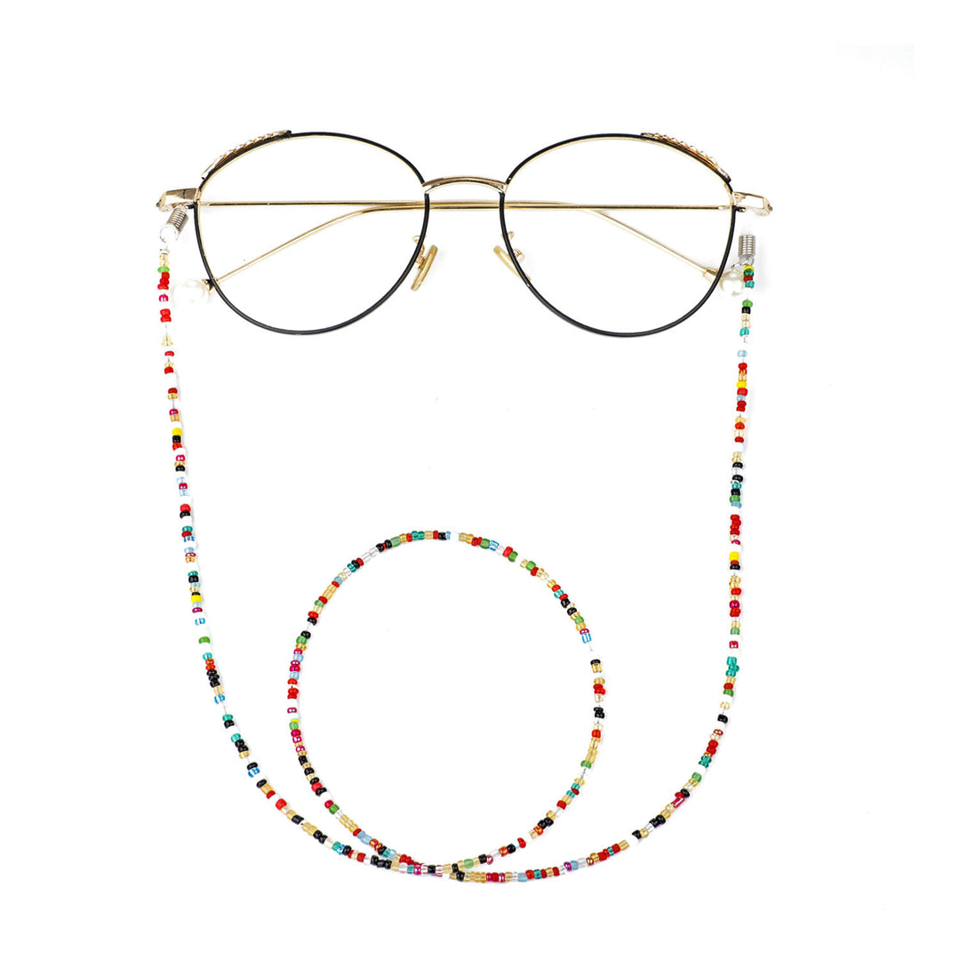 Bunte Perlen Brillenhalter Kette Karnz