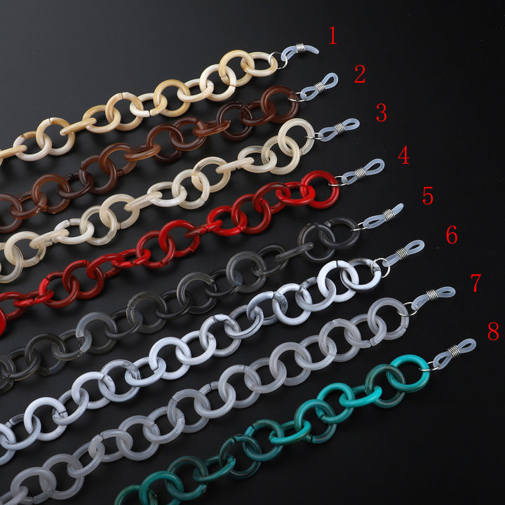 Trendy Acryl Brillen Kette Karnz