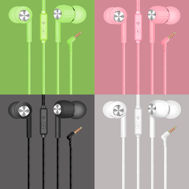Karnz In-Ear Kopfhörer mit Kabel, Mikrofon und Fernbedienung – 3,5 mm Klinke