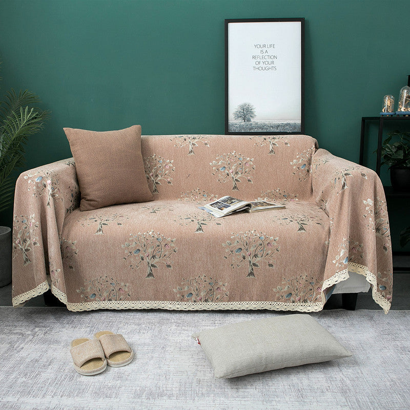 Dekorativer Floral Druck Sofaüberzug