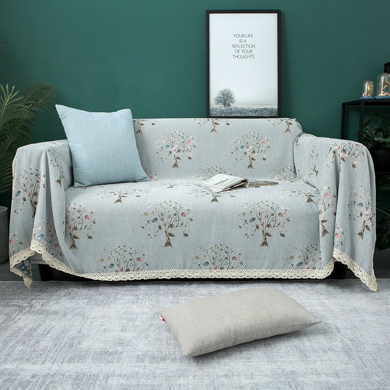Dekorativer Floral Druck Sofaüberzug