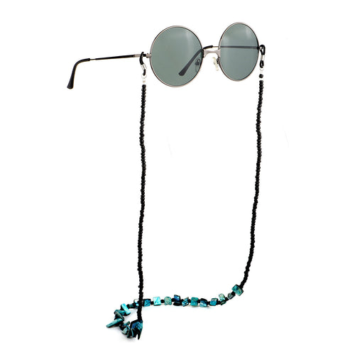Perlenbrillenhalter mit natürlichen Muschelakzenten Karnz