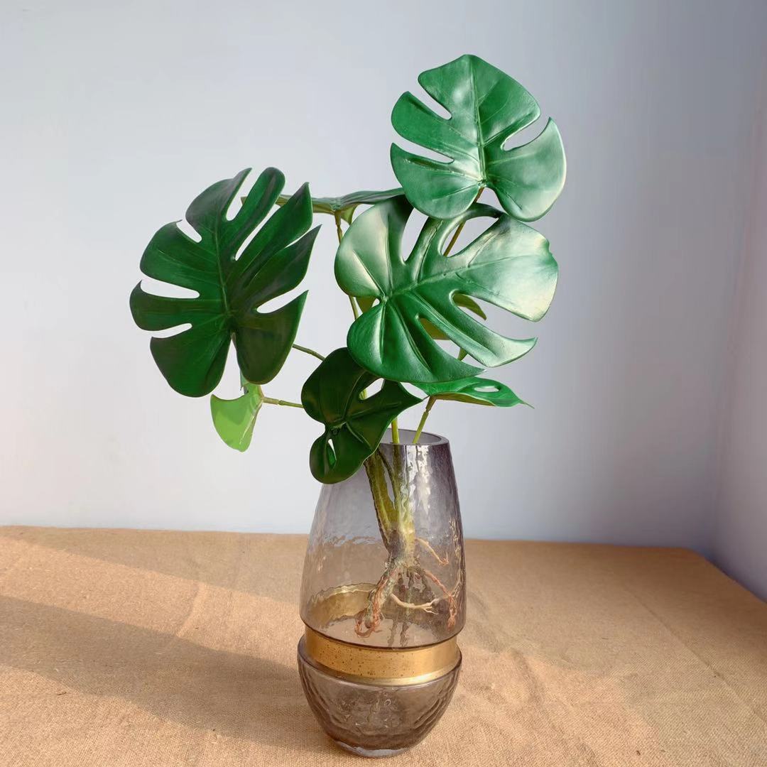 Lebensechte Monstera Pflanzenanordnung